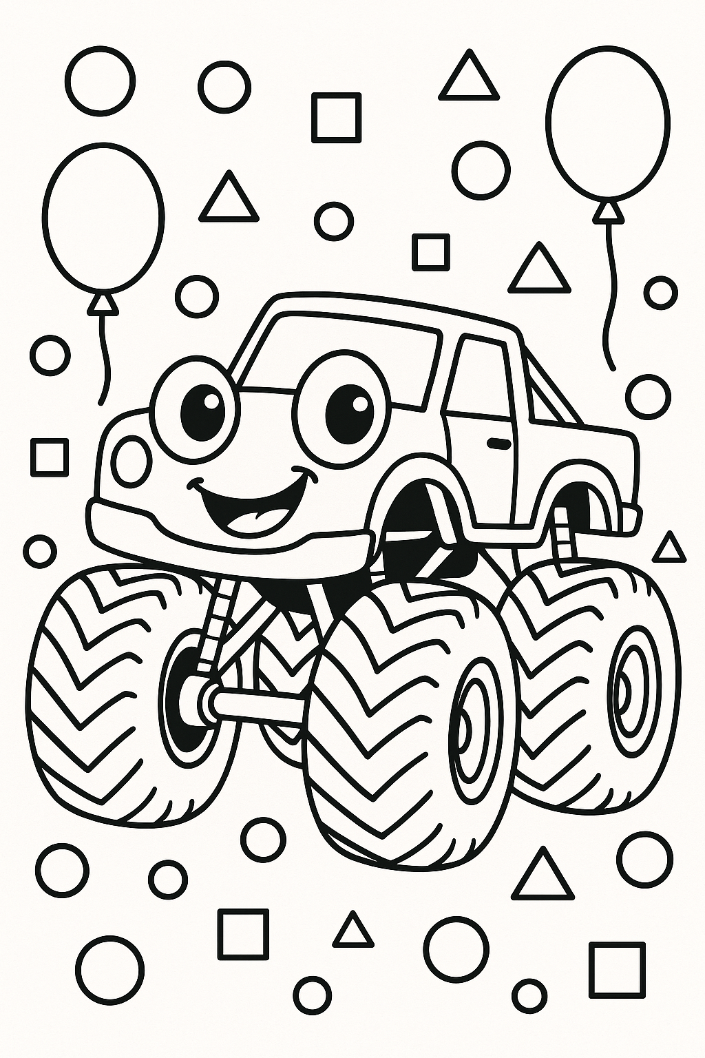 Exciting Monster Truck Coloring Pages for Kids | Free & Premium
