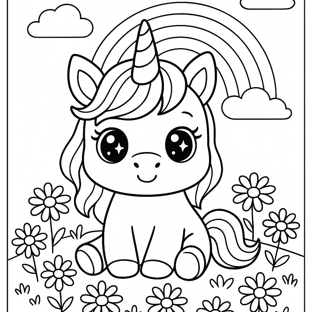 Cute Unicorn Coloring Pages for Kids | Free & Premium Options